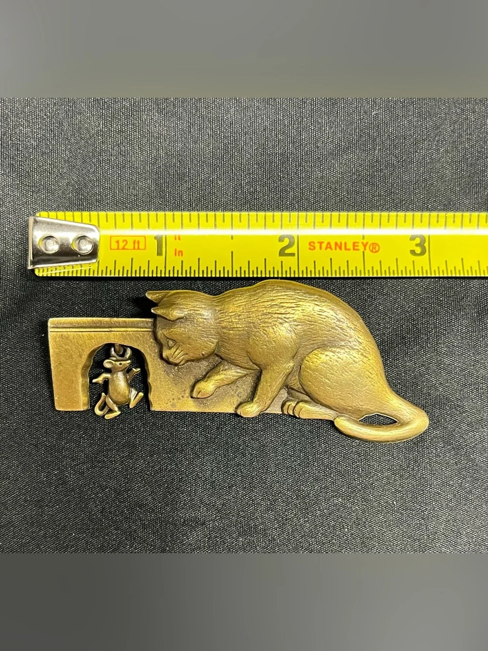 Vintage Cat Brooch Set - Cat & Mouse, Can & Fishbowl brooches pins